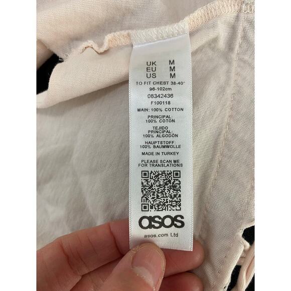 ASOS Women's M Pink Sleeveless Fringed Swing Crop Tank Top - Picture 3 of 6